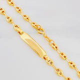 Bracelet Baby GC Rectangular Oval Plate 2g / 5 3/4 in / 3.63mm Yellow Gold 18K