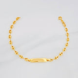 Bracelet Baby GC Rectangular Oval Plate 1.8g / 6 in / 3.63mm Yellow Gold 18K
