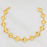 Diamond Cut Clover Bracelet 16.05g / 7 1/2 in / 9.91mm 18K Yellow Gold