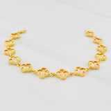 Diamond Cut Clover Bracelet 16.05g / 7 1/2 in / 9.91mm 18K Yellow Gold