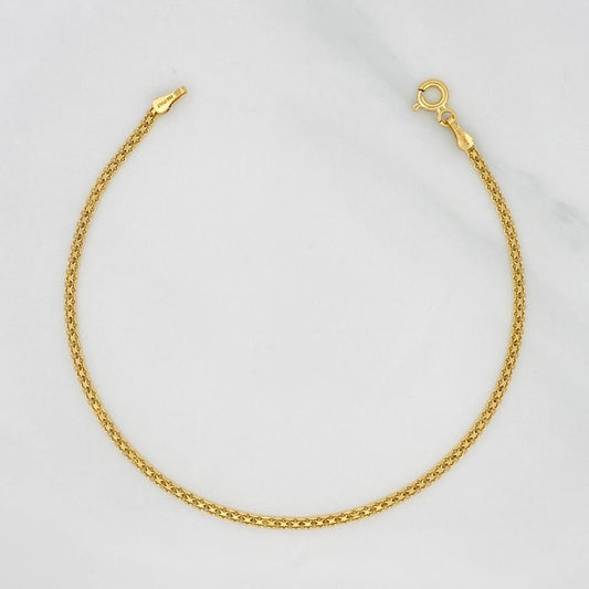 Pulso Chino 1.95g / 7 1/2 in / 1.99mm Oro Amarillo 18K