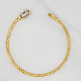 Pulso Veneciano Infinito 6.25g / 8 1/4 in / 2.87mm Dos Oros Amarillo Blanco 18K