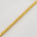 Pulso Veneciano Infinito 6.25g / 8 1/4 in / 2.87mm Dos Oros Amarillo Blanco 18K