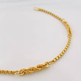Pulso Duo Lazo Veneciano 2.45g / 7 1/2 in / 3.1mm Oro Amarillo 18K