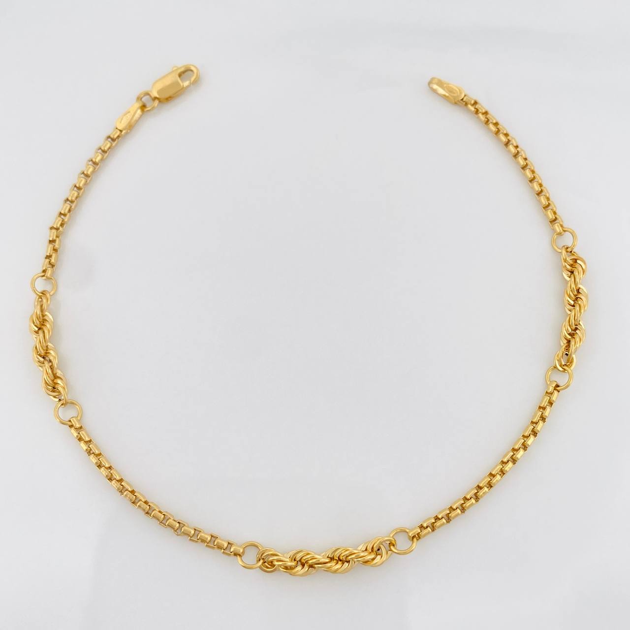 Pulso Duo Lazo Veneciano 2.45g / 7 1/2 in / 3.1mm Oro Amarillo 18K