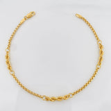 Pulso Duo Lazo Veneciano 2.45g / 7 1/2 in / 3.1mm Oro Amarillo 18K