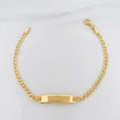 Pulso Cubano Placa Rectangular 3.7g / 7 in / 3.12mm Oro Amarillo 18K