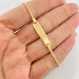 Bismark Bracelet Rectangular Plate 3.4g / 6 3/4 in / 2.16mm Yellow Gold 18K