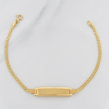 Bismark Bracelet Rectangular Plate 3.4g / 6 3/4 in / 2.16mm Yellow Gold 18K