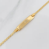 Bismark Bracelet Rectangular Plate 3.4g / 6 3/4 in / 2.16mm Yellow Gold 18K