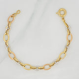 Pulso Aros 4.05g / 7 1/2 in / 6.87mm Tres Oros 18K