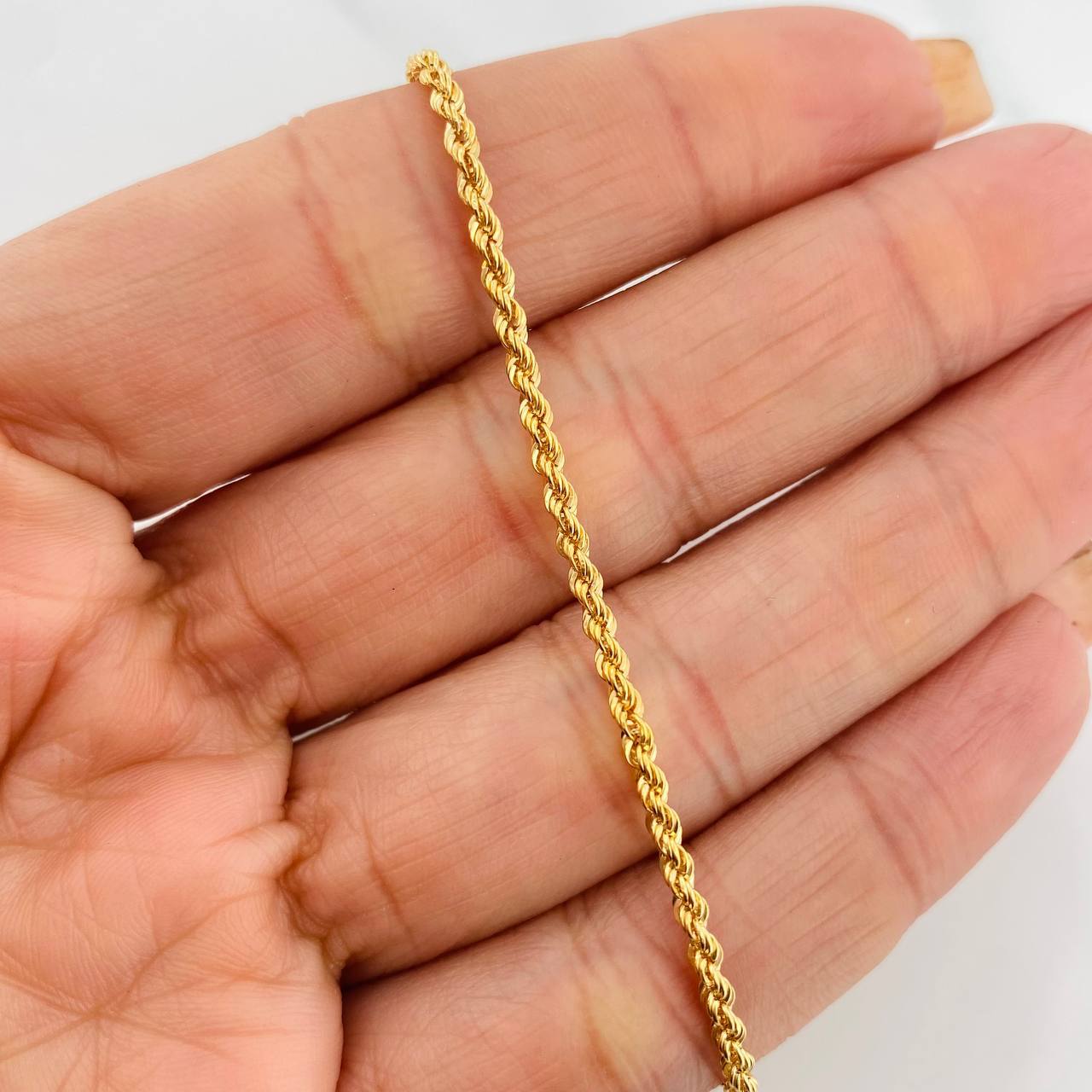 Rope Bracelet 1.65g / 7 1/4 in / 2.15mm Yellow Gold 18K