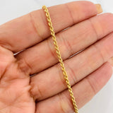 Rope Bracelet 1.65g / 7 1/4 in / 2.15mm Yellow Gold 18K