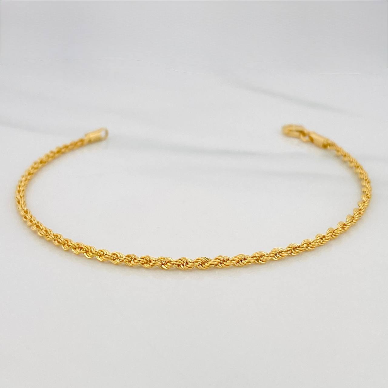 Rope Bracelet 1.65g / 7 1/4 in / 2.15mm Yellow Gold 18K