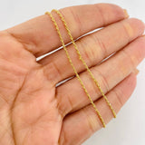 Cadena Lazo 1.3g / 20 in / 1.48mm Oro Amarillo 18K