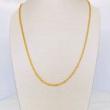 Cadena Lazo 2.25g / 60cm / 1.43mm Oro Amarillo 18K