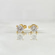 Stud Earrings Cetro Cuatro Garras 1.5gr / 5mm Diamonds 70pts Yellow Gold 18K (Jewel) ©