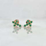 Topos Crúz   1gr / 8.3mm Esmeraldas 24pts Oro Rosa 18K (Joya) ©