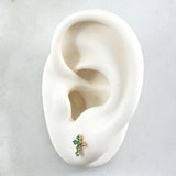 Topos Crúz   1gr / 8.3mm Esmeraldas 24pts Oro Rosa 18K (Joya) ©