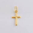 Pendant Flat Tip Cross 0.2 g / 1/2 in Yellow Gold 18K