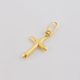 Pendant Flat Tip Cross 0.2 g / 1/2 in Yellow Gold 18K