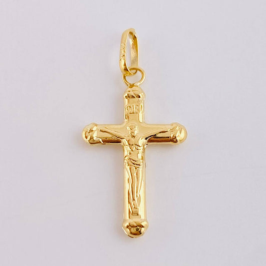 Dije Cruz Cristo 0.7gr / 1 in / Oro Amarillo 18K *