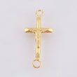 Dije Cruz Cristo Puntas Planas 0.5gr / 1 in / Oro Amarillo 18K