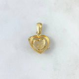 Pendant Heart Ribbon 3.3gr / 2.8cm / White Zircons Two Yellow and White Golds