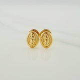 Stud Earrings Virgin of Guadalupe 0.55gr / 18K Yellow Gold %