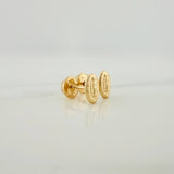 Stud Earrings Virgin of Guadalupe 0.55gr / 18K Yellow Gold %