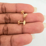 Stud Earrings Virgin of Guadalupe 0.55gr / 18K Yellow Gold %