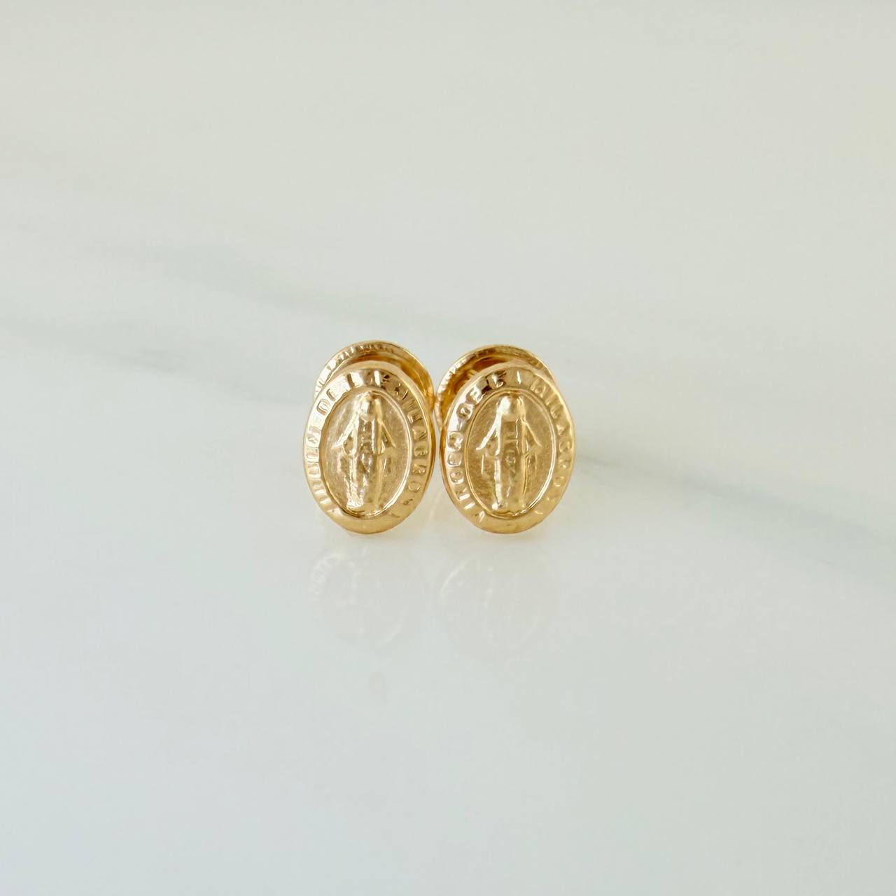 Topos Virgen Milagrosa 0.6gr / 7.23mm Oro Amarillo 18K %