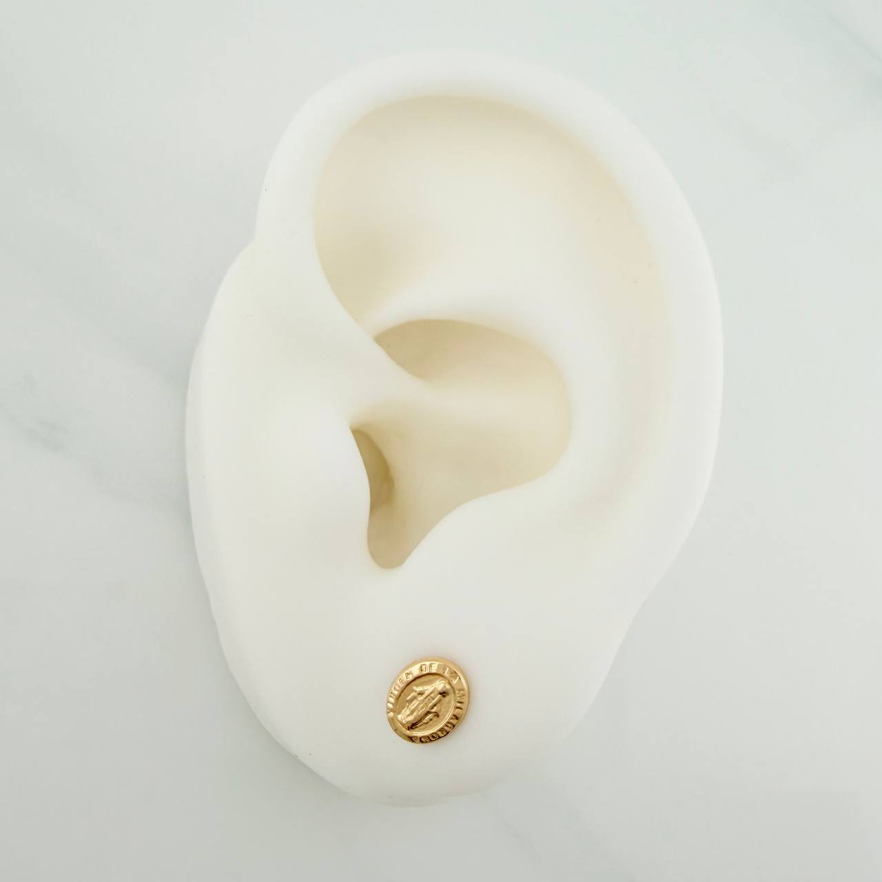 Topos Virgen Milagrosa 0.6gr / 7.23mm Oro Amarillo 18K %