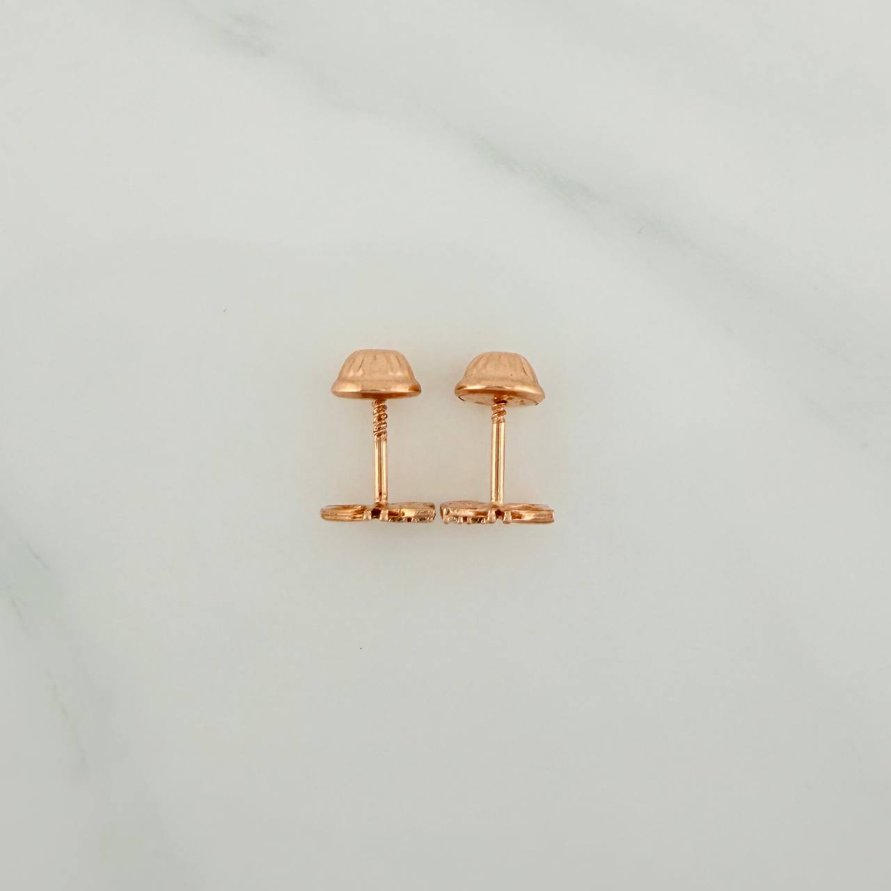 Butterfly Silhouette Stud Earrings 0.9gr / 6.66mm 18K Rose Gold %