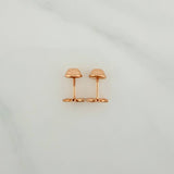Butterfly Silhouette Stud Earrings 0.9gr / 6.66mm 18K Rose Gold %