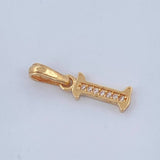 Dije Letra I 0.75gr / 3/4 in / Oro Amarillo 18K $