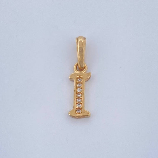 Dije Letra I 0.75gr / 3/4 in / Oro Amarillo 18K $