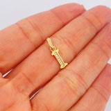 Dije Letra I 0.75gr / 3/4 in / Oro Amarillo 18K $