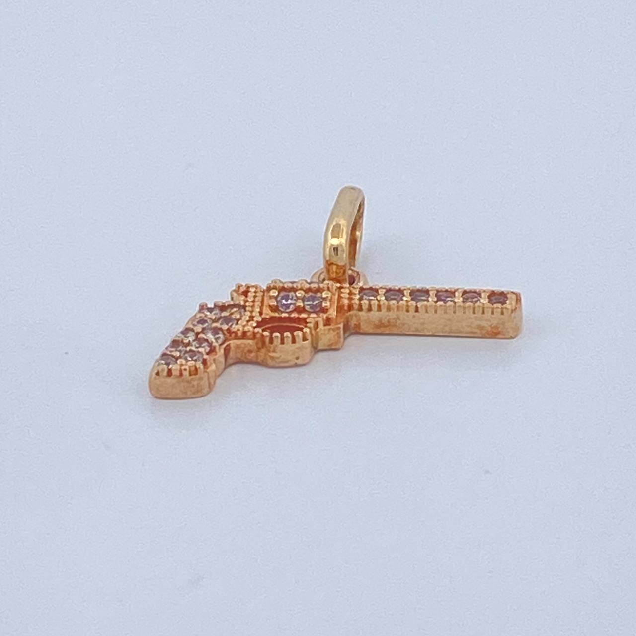 Dije Revolver 1.05gr / 3/4 in / Oro Amarillo 18K $