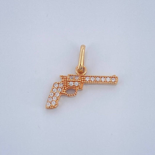 Dije Revolver 1.05gr / 3/4 in / Oro Amarillo 18K $
