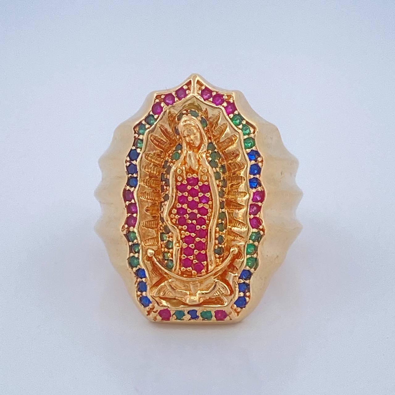 Anillo Virgen De Guadalupe 12.15gr / T9 / Oro Amarillo 18K $