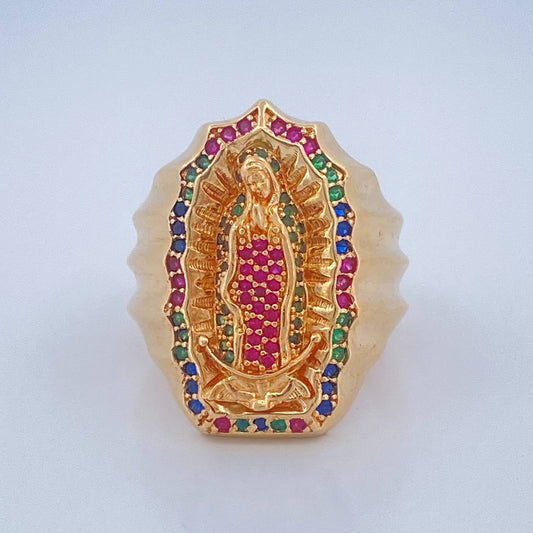 Anillo Virgen De Guadalupe 12.15gr / T9 / Oro Amarillo 18K $