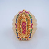 Anillo Virgen De Guadalupe 12.15gr / T9 / Oro Amarillo 18K $