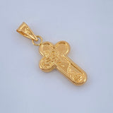 Dije Cruz Rostro Cristo 0.85gr / 1 in / Oro Amarillo 18K $