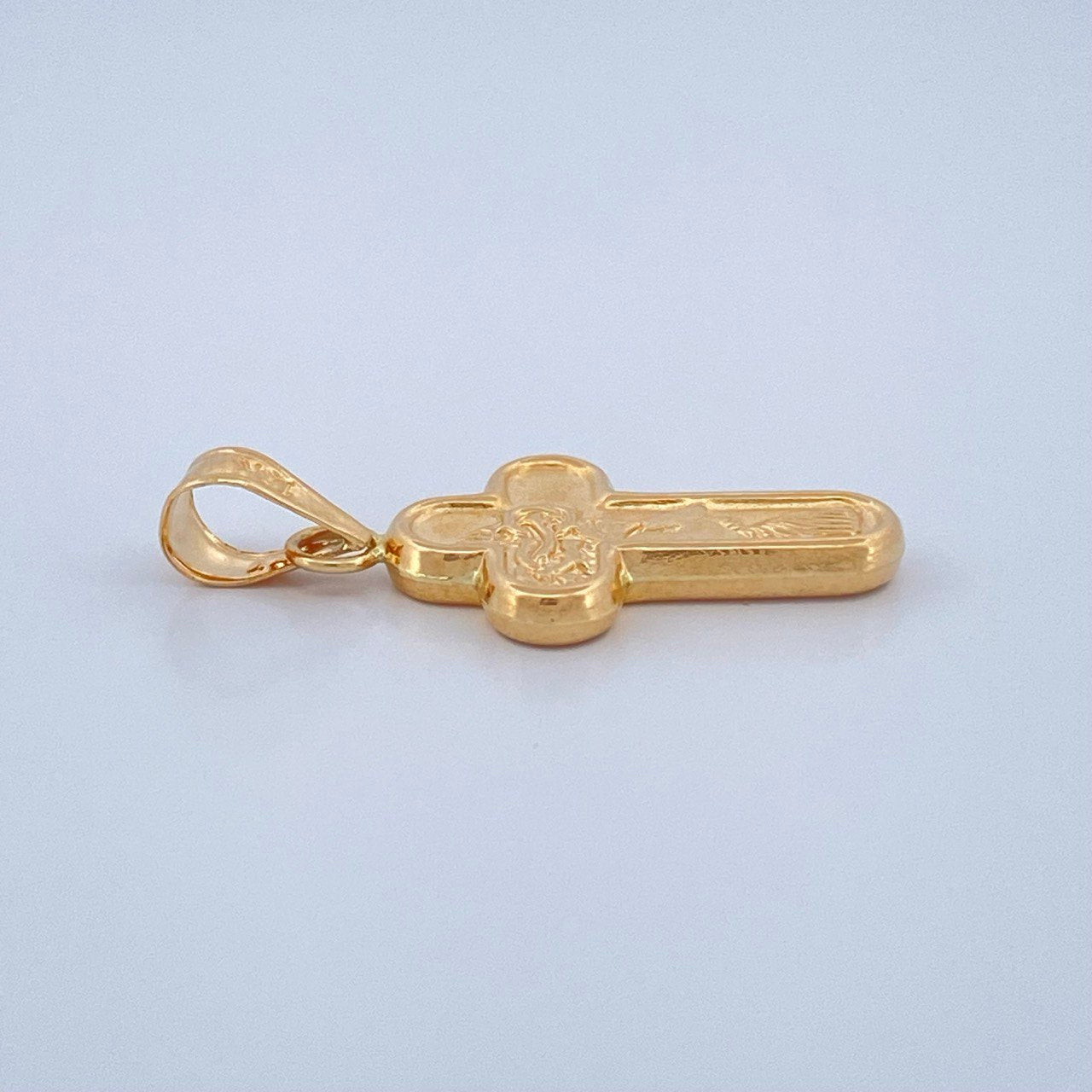 Dije Cruz Rostro Cristo 0.85gr / 1 in / Oro Amarillo 18K $