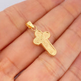 Dije Cruz Rostro Cristo 0.85gr / 1 in / Oro Amarillo 18K $