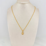 Rope Chain Set + Miraculous Virgin Pendant / 1.95gr / 19 3/4 in 18K Yellow Gold