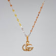 Set Mirror Flower Chain + Pendant Gg / 1.4gr / 17 3/4 in Three 18K Golds