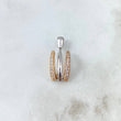 Pendant Three Lines 1.8gr / 2.2cm / White Zircons Three Golds