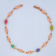 Tobillera Rustica Eslabon 5.8gr / 10 in / 4.5mm Dos Oros Amarillo Rosa 18K %